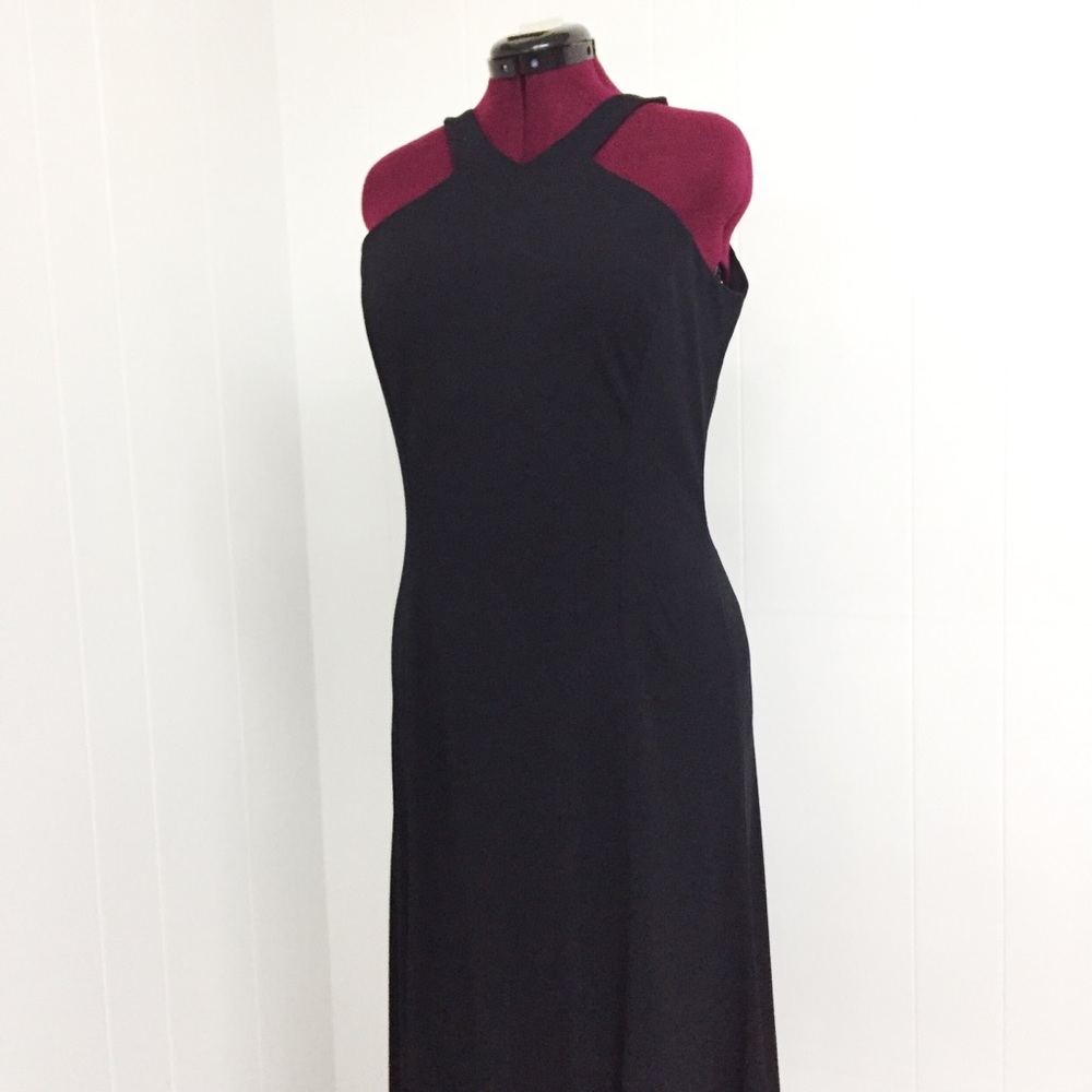 16 LAUREN by RALPH LAUREN Slinky Black Formal Gown - Picture 2 of 5